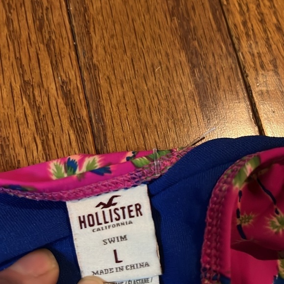 Hollister | Tropical Hawaiian Pink Bikini Size M-top L-bottom Swim Beach Pool - Picture 5 of 9